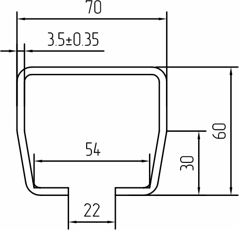 Направляющая балка Алютех SG.01.002.A 6 м