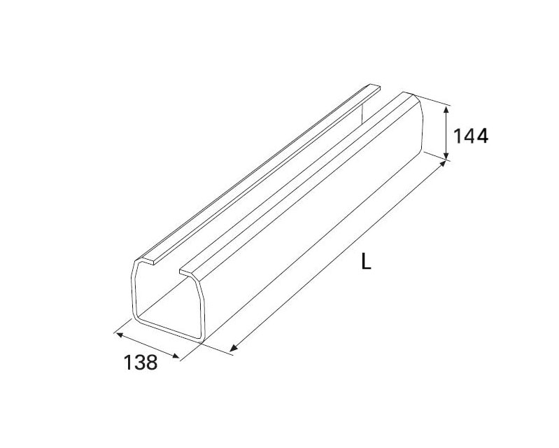 Балка для откатных ворот DoorHan 138х144х6, 8м