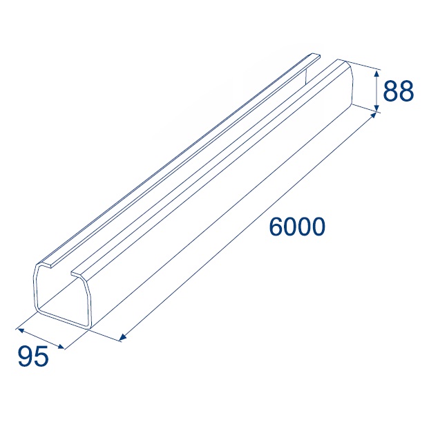 Балка для откатных ворот DoorHan 95х88х5, 6м